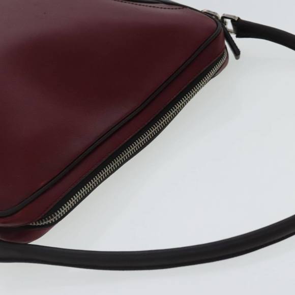 PRADA Shoulder Bag Leather Red Silver Auth bs19227 - Picture 6 of 16